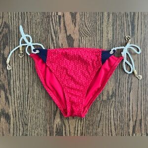 Sperry Top-Sider Nautical Anchor String Bikini Bottom - Ruby - Size S